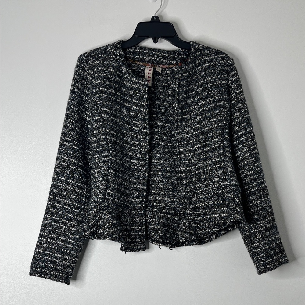 ANTHROPOLOGIE DOLAN CHENILLE OPEN FRONT CARDIGAN JACKET - Picture 3 of 12